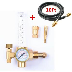 Adjustable Flow Meter Co2 Argon Regulator for 4000 Psi Inlet Pressure and 10ft