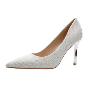 China 8666-3 Korean Fashion Pointy Pumps High Heels Nightclub Slim Sequin Sexy Women'S Single Shoes Stiletto Women'S Shoes factory