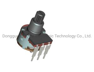 China RV16801NS Rotary Potentiometer Round Shape Vertical Mounting With Rotary Switch on sale