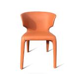 Fully Upholstery Leather Husk Wrap Chair , Modern Chair For Living Room