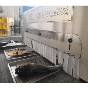 China 800 Per Hour Blast Chiller Mesh Belt Tunnel Freezer Minus 150C For Meatball 1000KG/H factory