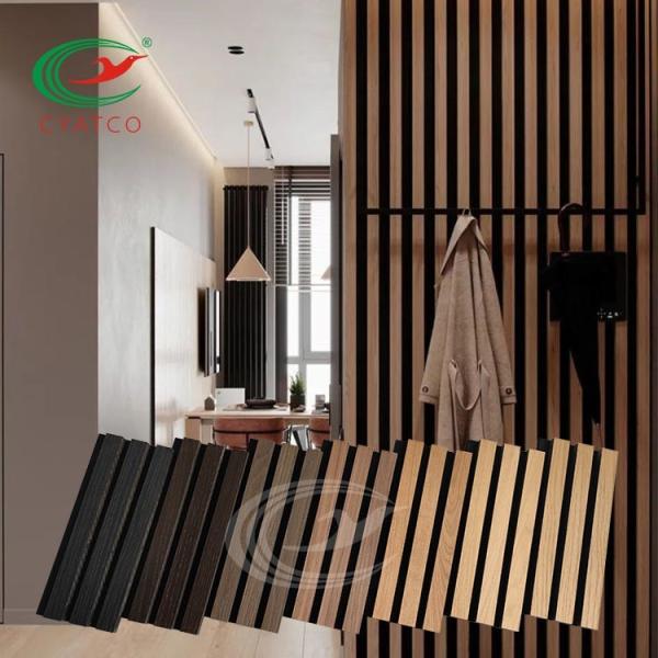 High Durability Acoustic Wall Panels Ceiling Mounted Fire Resistant Wooden Panel