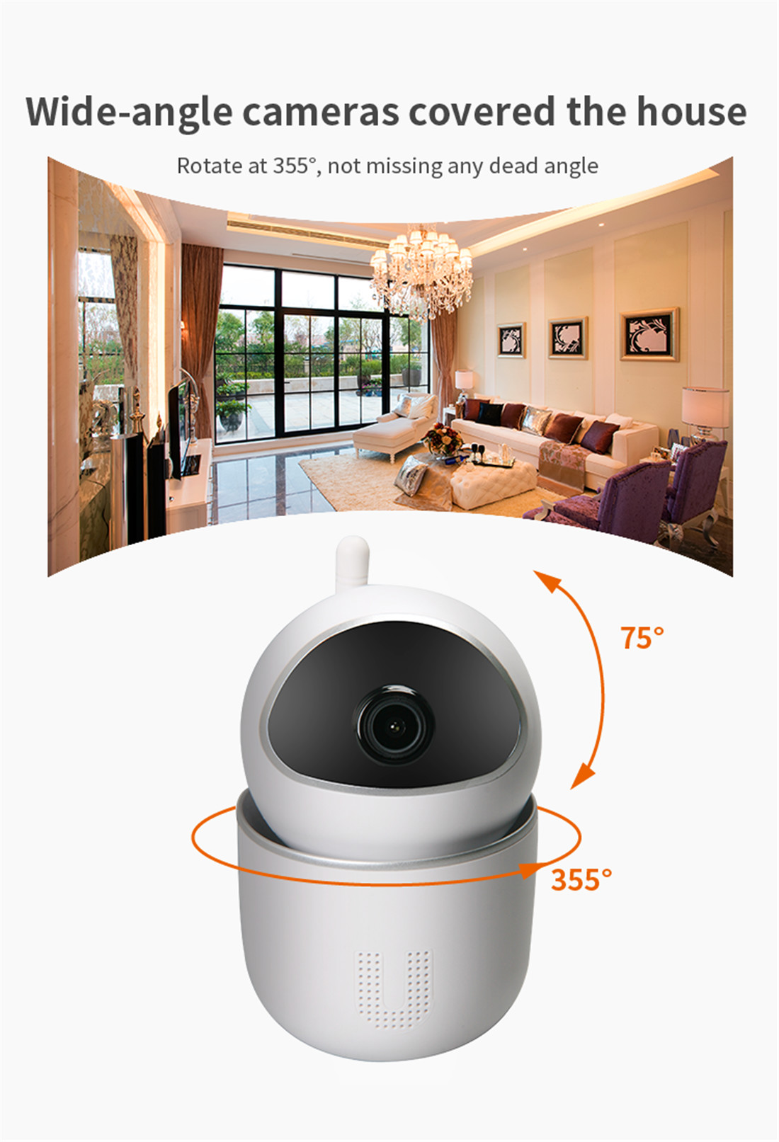 HD 3MP IP Wireless Wi-Fi Smart Camera Night Vision With Speaker Motion Baby Monitoring Home Security
