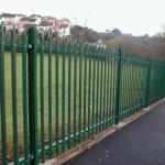 Customized heavy duty palisade fence panels D pale bend head palisade fencing