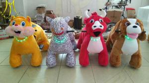 China Hansel outdoor playground games electric mountable animal plush ride factory