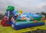 Commercial Inflatable Amusement Park / Zoo Jumping Castle 7x7m 0.55mm PVC
