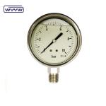 ss304 special thread high pressure 1000 bar oil filled 4" utility pressure gauge