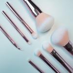 Soft Hair Luxury Makeup Brush Set High Gloss Pink Aluminum Handle