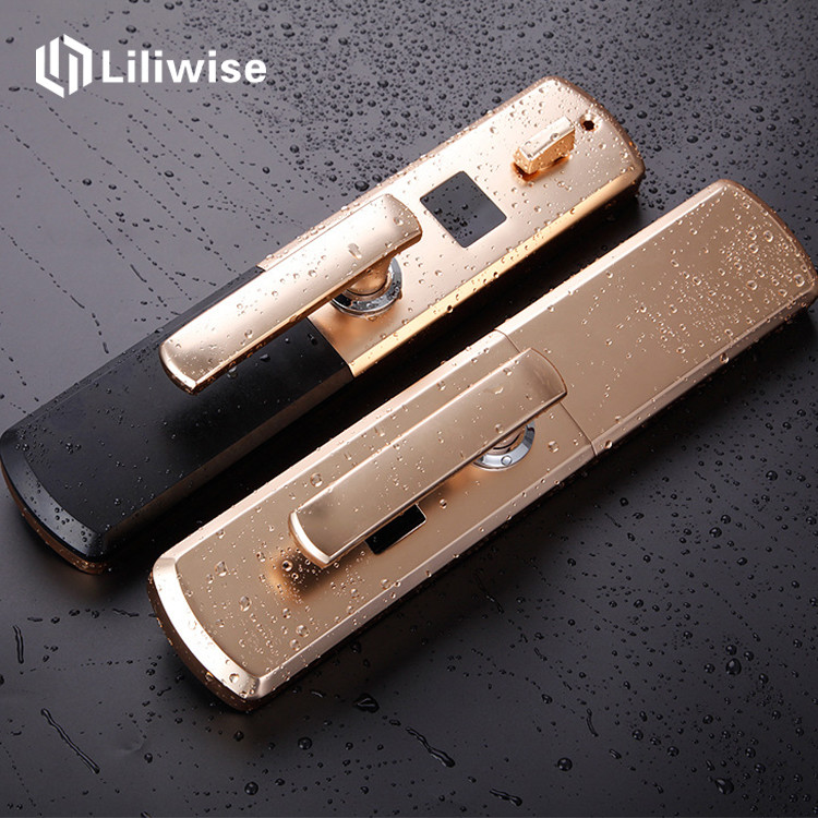 Fingerprint Digital Electronic Door Locks Keypad Sliding Cover Protection