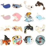 Hat Collar Clothes Badge logo Custom Metal Pins Badge Cartoon Animal Character