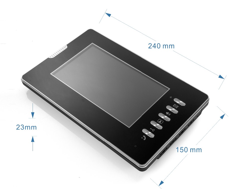 CK-104 @camera door bell7 inch color screen and Intercom Video Door Phone for multi-apartment