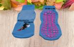 Black Non Slip Trampoline Grip Socks Polyester Material Inflatable Playground
