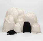 Christmas Gift Packing Canvas Bag , Black String Drawstring Cinch Bag