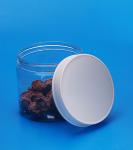 Airtight Transparent Plastic Jar Round Shape 59MM Caliber PP Screw Lid