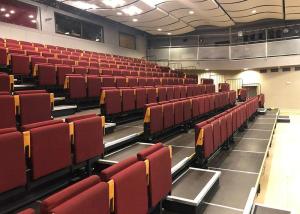 China Art Venues Telescopic Tribunes Gym Bleacher Solid Structure With Upholstered Chair factory