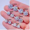 Buy cheap Moissanite Sterling 925 Silver Stud Earrings AAAA+ Cubic Zirconia from wholesalers