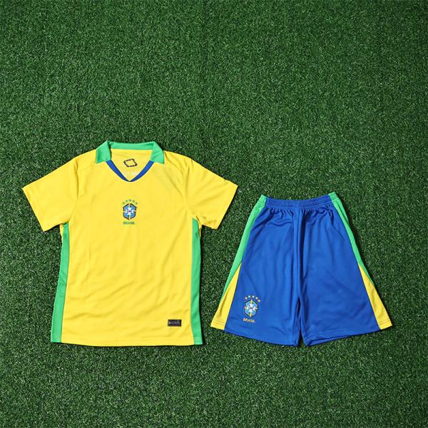 Brazil National Team 2025-2026 Season Childrens Home Jersey Lightweight Sweat