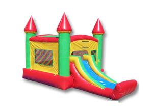 China Colorful Inflatable Bounce House Slide Combo Convenient Air Flap With Durable Zippers factory