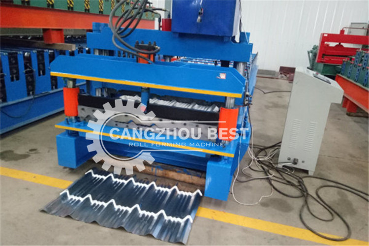 Building Material Glazed Tile Roll Forming Machine Single Sink Zinc Sheet Metal