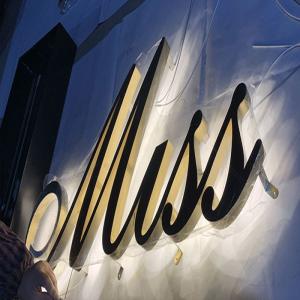 China Back-lit Letters Led 3D Outdoor Indoor Decoration Storefront Light Sign Backlit Logo factory
