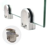 Nickel Plated Semi Circular Glass Panel Clips For 3-9mm Thickness Glass In Zinc