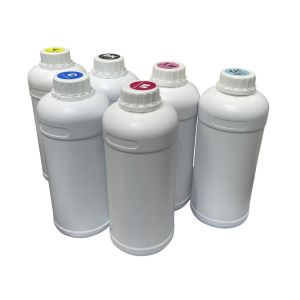 China 1L DTF Printer Ink CMYKW LC LM Heat Transfer Technology For PET Film Hot Melt Powder factory