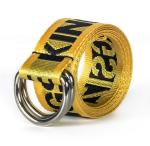 Zinc Alloy Buckle Nylon Canvas Belt Woven 3.8cm Double Ring
