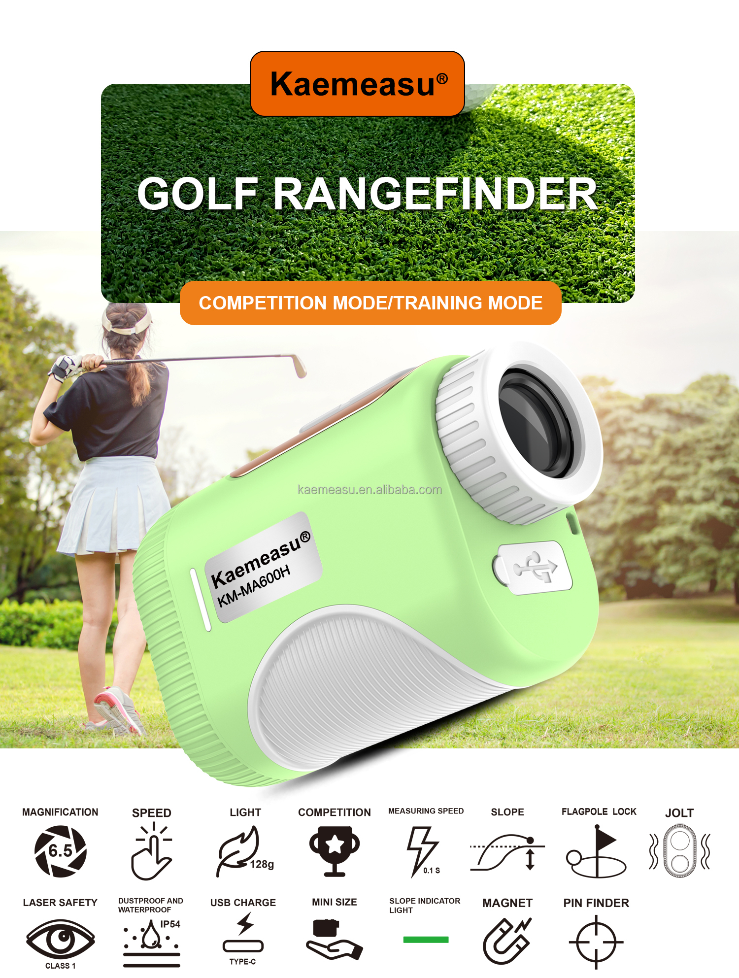 ODM 600m Professional Golf Slope Scope Laser Distance Meter Telescope Industrial Grade Golf Laser Rangefinders Binoculars