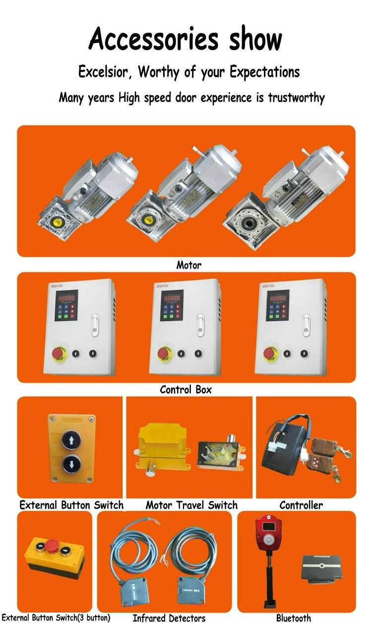 Factory Warehouse Rolling Shutter Industrial Pull Cord Rapid Action PVC High Speed Door