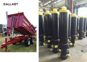 China Welded Dump Truck Tipper Trailer Single Acting Telescopic Hydraulic Cylinders CE Marked factory