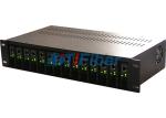 2U Fiber Optic Media Converter Rack for 19 inch Rack Mounted Structure