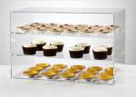 Transparent Acrylic Display Showcase / Acrylic Bakery Display Bright Luster For