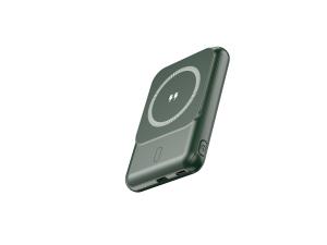 China Wireless Magnet 5000mah Power Bank 5W/7.5W Charging Li Polymer Battery For Safe Portable Charging factory