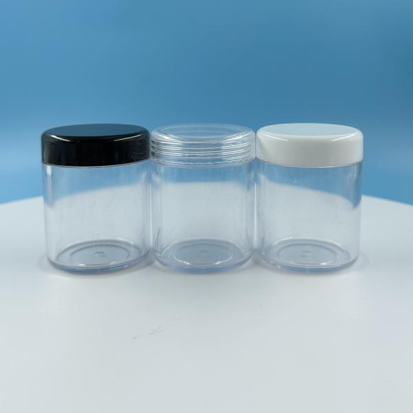 30g Transparent Cream Jar with Black Lid Volume 20ml 30ml 50ml Durable PS