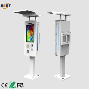 China Outdoor Self Ordering Kiosk with IP65 Waterproof Rating Intel Core i3/i5/i7 Processors and 10-point Capacitive Touch factory
