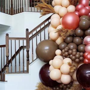 China 30pcs 5''10''12'' Balloon Arch Coffee Brown Skin Gray latex Balloons birthday Decoration wedding baby shower Supplies factory