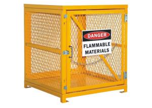 China Desk Top Half Height Propane Tank Safety Cage , Gas Bottle Enclosure 31” W X 30” D X 35” H factory