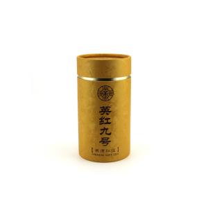 China Luxury Gold Stamping Kraft Paper Tube Packaging For Tea / Gift on sale