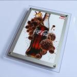 Double Side LED Light Box Display Stand With Stainless Steel Frame Rectangle