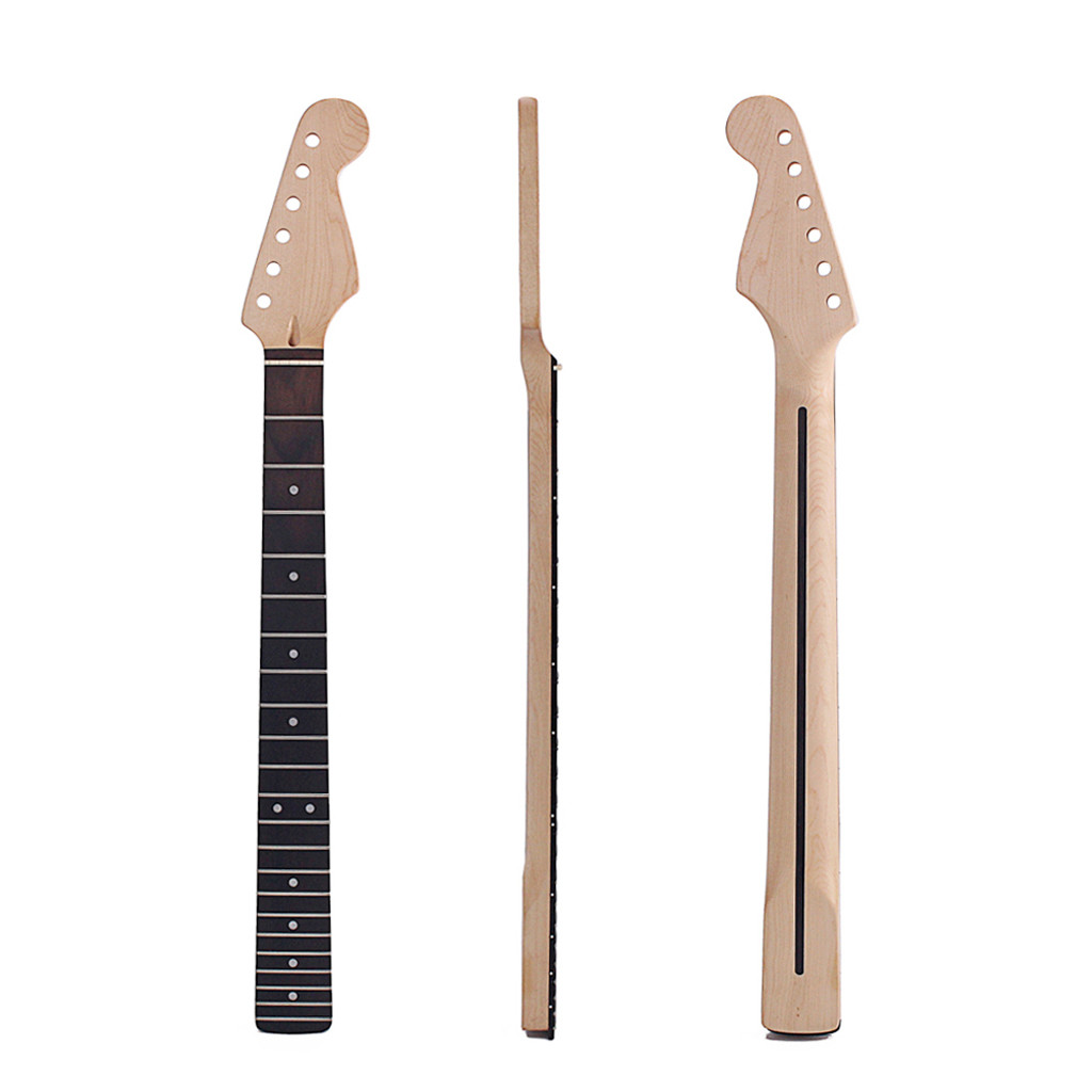 22 Frets Fender Stratocaster Neck Replacement Rosewood Fingerboard Canada Maple Adjustable Truss Rod