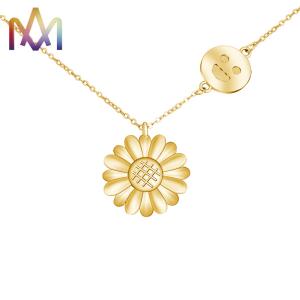 China 50CM Chain Smile Face Sunflower Necklace Choker factory
