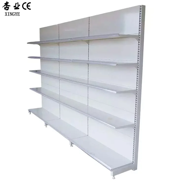 Xingye Factory Custom Size Metallic Retail Display Shelf Supermarket Shelving Retail Store Shelving