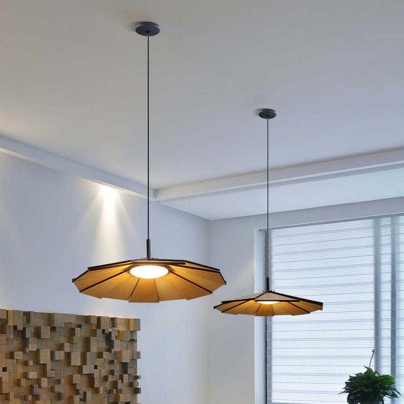 Good quality indoor wall pendant bamboo wood bedroom rattan lamp shade handmade lamps
