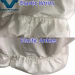 Waterproof Microporous Coverall with Blue Strip No Shoe Cover Abrasion Tear