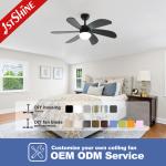 Restaurant Pull Chain Switch Ceiling Fan Six MDF Blades AC Motor