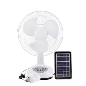 China 16in 6v AC DC 15W Solar Table Fan SAA With Led Light factory