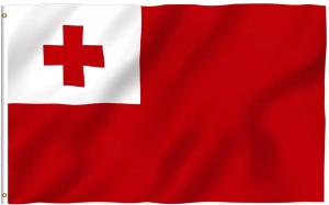 China 100% Polyester Tonga National Flag Single / Double Sided Printing 3x5Ft factory