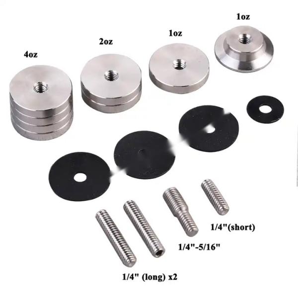 China 5/16"- 24 ,1/4"-20 UNF Threaded Stainless Steel And Tungsten 1-2-3-4-8 Oz Bow Weight  And Thread Studs factory