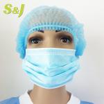 S&J Disposable non woven medical bouffant nurse cap elastic disposable cheap