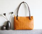 Authentic Handbags Tan Leather Tote Bag
